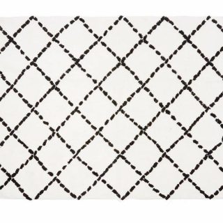 Alfombra Infantil Algodón 100% Lavable Tanger Aratextil Blanco/Negro