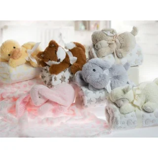 Manta Bebé Personalizada con Peluche Animalitos