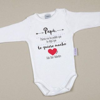 Body Bebé San Valentín Mi Pipo Mamá me ha pedido