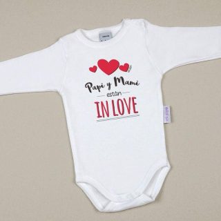 Body Bebé San Valentín Mi Pipo Papi y Mami in Love