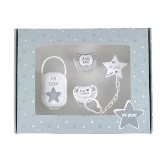Caja Regalo Bebé Imprescindibles Mi Bebé Gris Mi Pipo