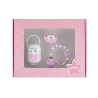 Caja Regalo Bebé Soy un Amor Rosa Mi Pipo