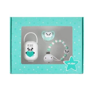 Caja Regalo Bebé Panda Menta Mi Pipo