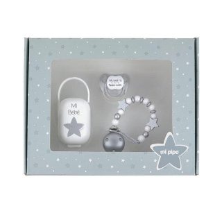 Caja Regalo Bebé Mi Bebé Gris Mi Pipo