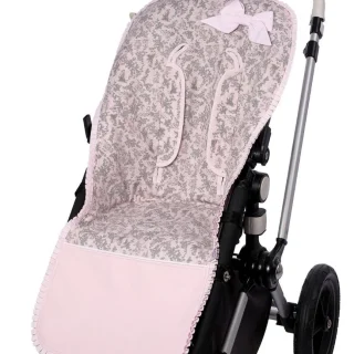 Funda Colchoneta Silla Verano Toile Rosa Bordados Dominguez