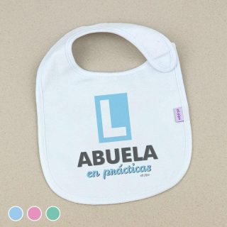 Babero Bebé Divertido Abuela en Prácticas Mi Pipo