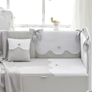 Edredón Cuna Bebé con Chichonera Toscana Gris Bimbi Class