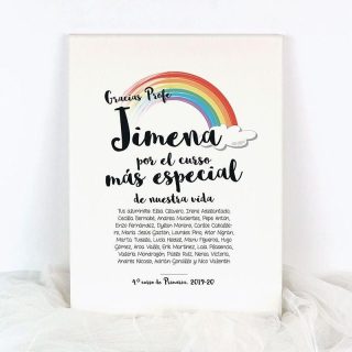 Lienzo Gracias Profe Mi Pipo Regalo Fin de Curso