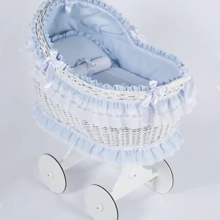 Moisés de Mimbre Piqué Royal Celeste