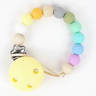 Chupetero Cadenita Silicona Mi Pipo Estrella Multicolor Soft