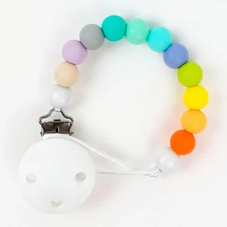 Chupetero Cadenita Silicona Mi Pipo Estrella Multicolor