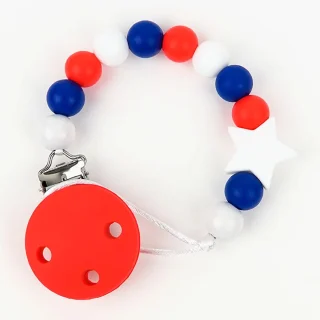 Chupetero Cadenita Silicona Mi Pipo Estrella Marinera