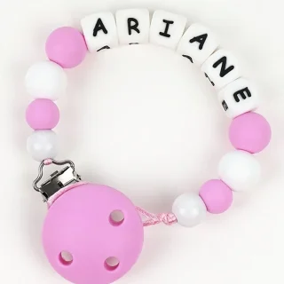 Chupetero Silicona Cadenita Personalizada Fresa