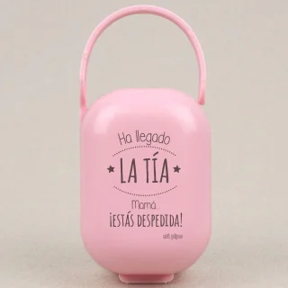 Caja Portachupetes Divertida Ya llegado la tía Mi Pipo