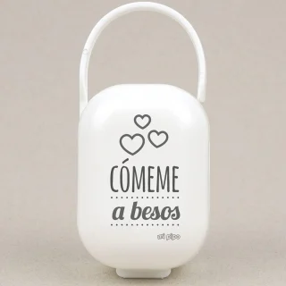 Caja Portachupetes Divertida Cómeme a besos Mi Pipo