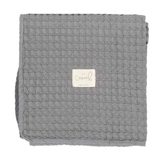 Manta Crochet Algodon Bimbi Casual Gris Marengo