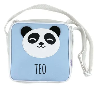 Bolsa Merienda Isotérmica Mi Pipo Panda Azul