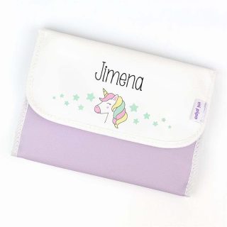 Portadocumentos Bebé Personalizado Mi Pipo Unicornio Polipiel