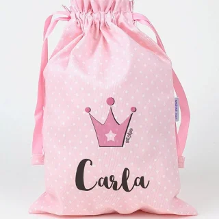 Bolsa Tela Niños Personalizada Saquito Mi Pipo Corona