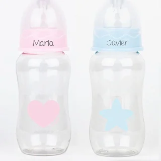 Biberón Personalizado 300 ml Mi Pipo Corazón y Estrella