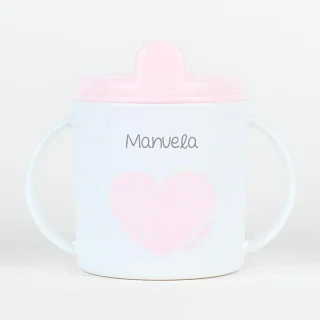 Vaso Antigoteo Taza Mi Pipo Corazón Rosa