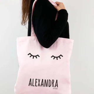 Bolso Tela Personalizado Algodón Orgánico Mi Pipo Pestañas