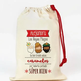 Bolsa para Chuches Tela Personalizado Mi Pipo Reyes Magos