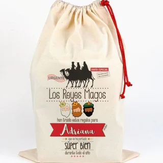 Saco Guarda Juguetes Personalizado Mi Pipo Navidad Camellos