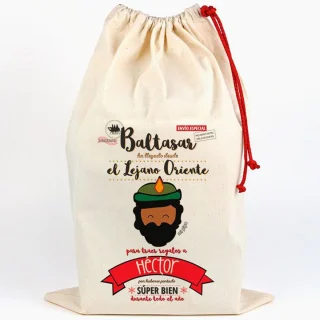 Saco Guarda Juguetes Personalizado Mi Pipo Navidad Baltasar