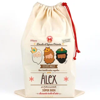 Saco Guarda Juguetes Personalizado Mi Pipo Navidad Reyes Magos