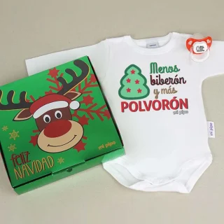 Caja Regalo Navidad Menos biberón y más polvorón Mi Pipo