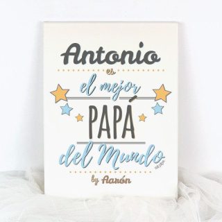 Lienzo El Mejor Papá del Mundo Mi Pipo