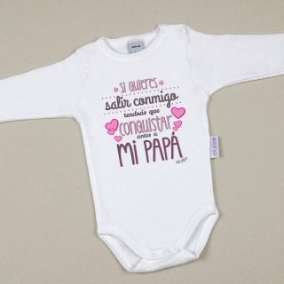 Body Bebé Si quieres salir conmigo Mi Pipo