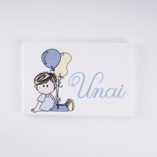 Cuadro Infantil Personalizado Nanetes Lienzo Niño Globos