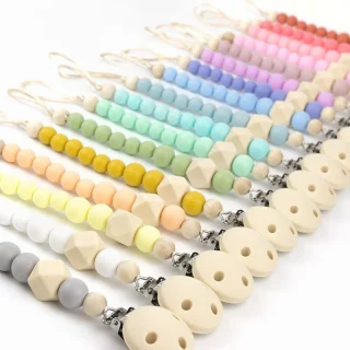 Chupetero Cadenita Silicona Mi Pipo Gema 17 colores