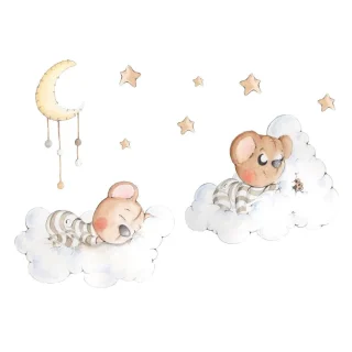 Vinilo Decorativo Infantil Soñando entre Nubes Sueños de Cigüeña