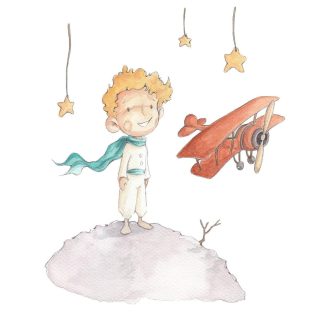 Vinilo Infantil El Principito Sueños Cigüeña