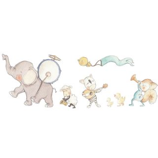 Vinilo Infantil Banda Musical Animales 1