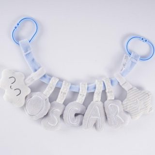 Colgador Personalizado Sonajero Nombre Bebé