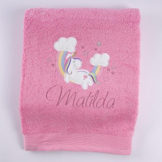 Toallas Personalizadas con Bordado Unicornio en las Nubes Nanetes
