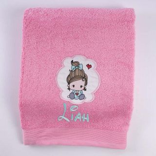 Toallas Personalizadas Niña Bordada Aplique Nanetes