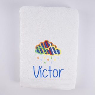 Toallas Personalizadas Bordada Nube de Colores Nanetes