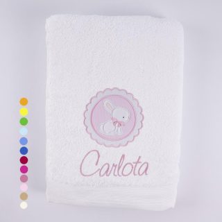 Toallas Personalizadas Niños Bordado Conejito Nanetes