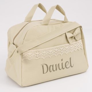 Bolso Maternidad Personalizado Penélope Beige Nanetes