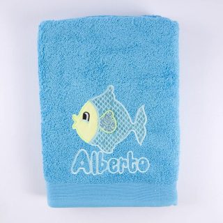 Toallas Personalizadas Bordadas Pez Nombre Nanetes
