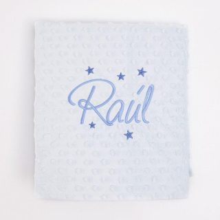 Manta Bebe Personalizada Bordada 5 Estrellas Nanetes