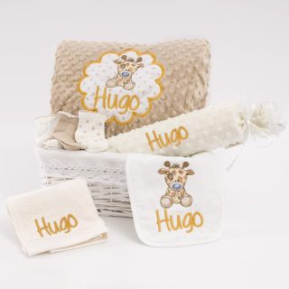Cesta Regalo Bebe Personalizada Jirafa Old Toy Nanetes