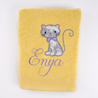 Toallas Personalizadas Infantiles Bordada Gato Nanetes