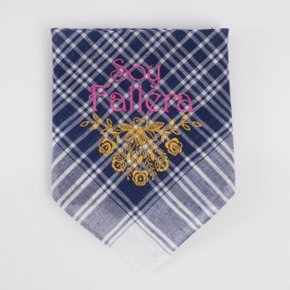 Pañuelo Fallero Bordado Soy Fallera Flores