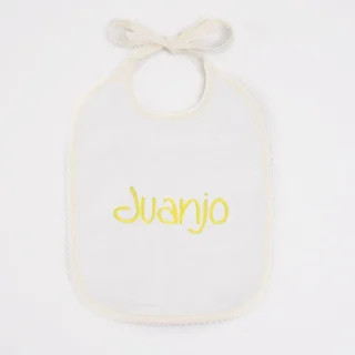Babero Personalizado Bebé con Nombre Nanetes Beige